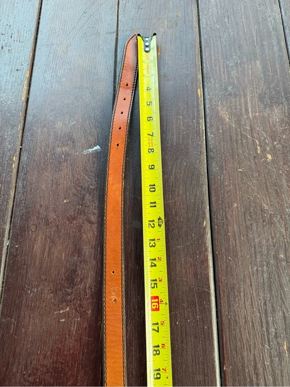 Colours By Alexander Julian’s Brown Leather Belt Size 49